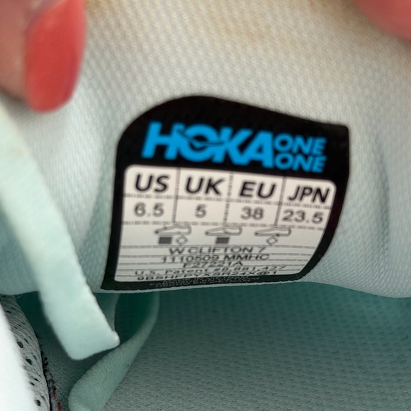 Hoka One One Women's Shoes - Light Blue and Yellow - Picture 7 of 10